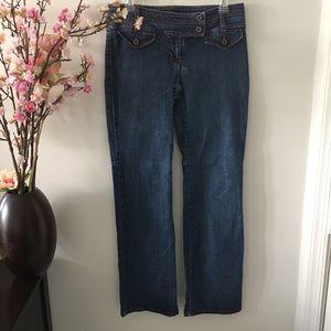 Ideology Low Rise Jeans With Red Stitching Size 4